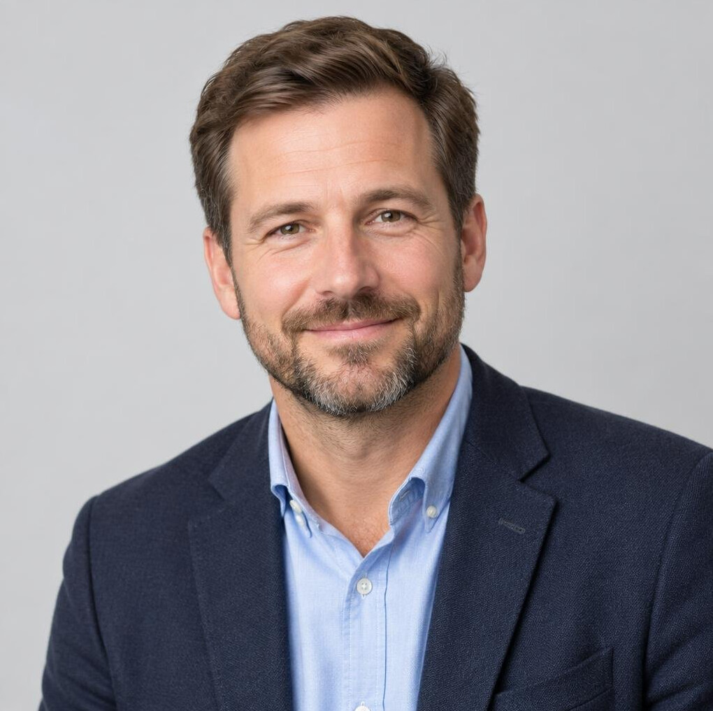 Portrait of a middle-aged businessman smiling